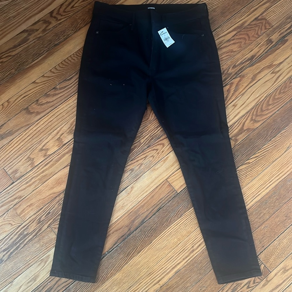 Express black skinny jeans